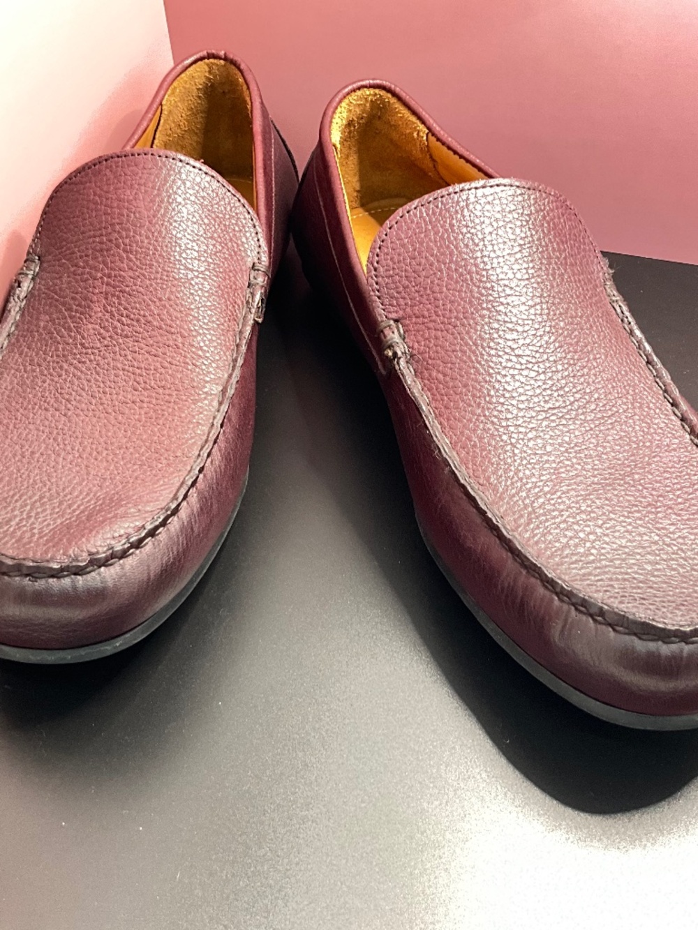Allen Edmonds Santiago Leather Driving Loafers-Burgundy US Men’s 12 NWOT